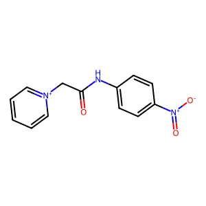 1-(2-((4-Nitrophenyl)amino)-2-oxoethyl)pyridin-1-ium structure