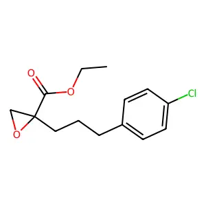 Glycidic acid, 2-(3-(p-chlorophenyl)propyl)-, ethyl ester structure