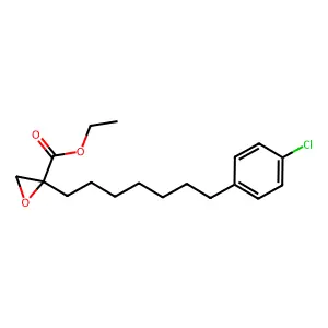 Glycidic acid, 2-(7-(p-chlorophenyl)heptyl)-, ethyl ester structure