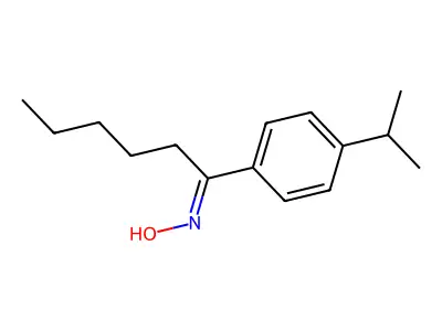 1-[4-(1-Methylethyl)phenyl]-1-hexanone oxime structure