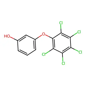 Phenol, 3-(pentachlorophenoxy)- structure