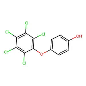 Phenol, 4-(pentachlorophenoxy)- structure