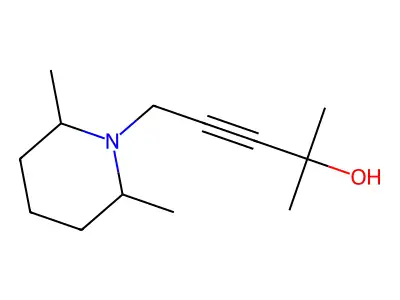5-(2,6-Dimethyl-piperidin-1-yl)-2-methyl-pent-3-yn-2-ol structure