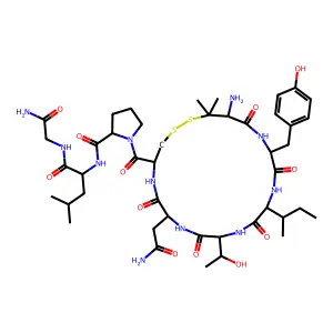 Oxytocin, penicillamyl(1)-thr(4)- structure