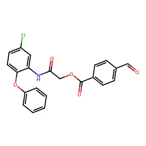[2-(5-Chloro-2-phenoxyanilino)-2-oxoethyl] 4-formylbenzoate structure