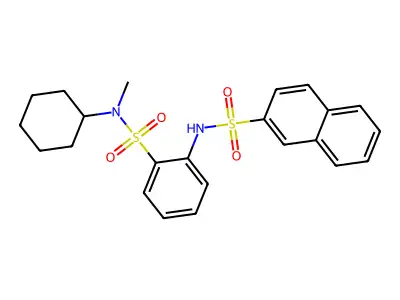 N-(2-(N-Cyclohexyl-N-methylsulfamoyl)phenyl)naphthalene-2-sulfonamide structure