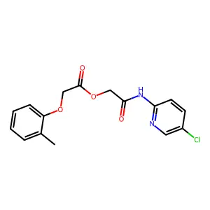 [2-[(5-Chloropyridin-2-yl)amino]-2-oxoethyl] 2-(2-methylphenoxy)acetate structure