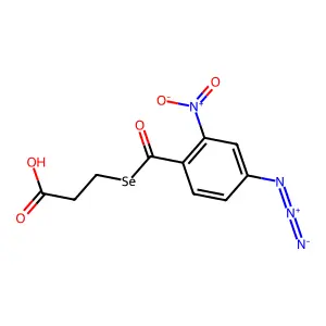 3-(4-Azido-2-nitrobenzoylseleno)propionic acid structure