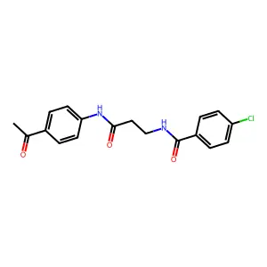 N-[3-(4-acetylanilino)-3-oxopropyl]-4-chlorobenzamide structure