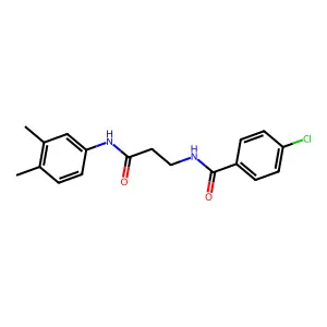 3-[(4-chlorophenyl)formamido]-N-(3,4-dimethylphenyl)propanamide structure