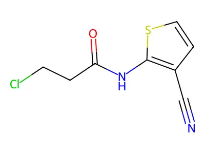 3-chloro-N-(3-cyanothiophen-2-yl)propanamide structure