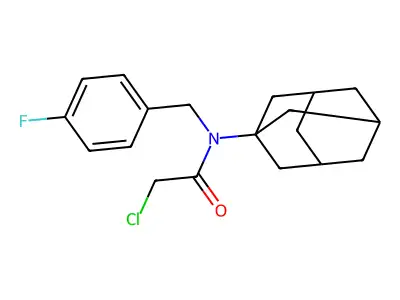 N-(adamantan-1-yl)-2-chloro-N-[(4-fluorophenyl)methyl]acetamide structure