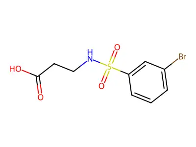 N-[(3-Bromophenyl)sulfonyl]-beta-alanine structure