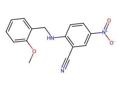 2-[(2-Methoxybenzyl)amino]-5-nitrobenzonitrile structure