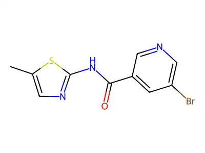5-bromo-N-(5-methyl-1,3-thiazol-2-yl)pyridine-3-carboxamide structure