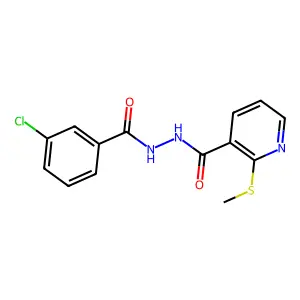N'-(3-chlorobenzoyl)-2-methylsulfanylpyridine-3-carbohydrazide structure
