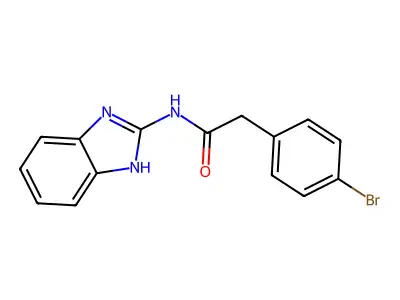 N-(1H-benzimidazol-2-yl)-2-(4-bromophenyl)acetamide structure
