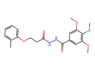 3,4,5-trimethoxy-N'-[3-(2-methylphenoxy)propanoyl]benzohydrazide structure