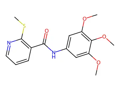 2-(Methylthio)-N-(3,4,5-trimethoxyphenyl)nicotinamide structure