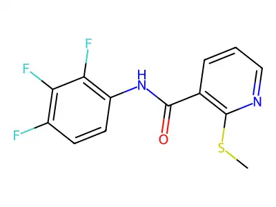 2-(Methylthio)-N-(2,3,4-trifluorophenyl)nicotinamide structure
