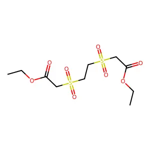 Diethyl 2,2'-(ethane-1,2-diyldisulfonyl)diacetate structure