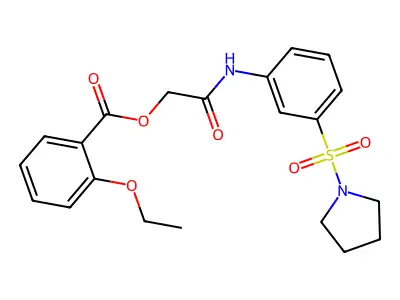 [2-Oxo-2-(3-pyrrolidin-1-ylsulfonylanilino)ethyl] 2-ethoxybenzoate structure
