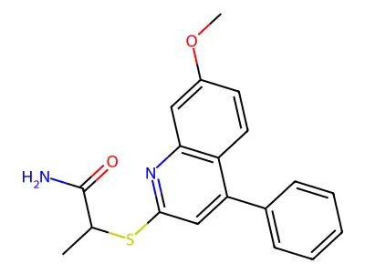 2-[(7-Methoxy-4-phenylquinolin-2-yl)sulfanyl]propanamide structure