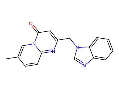 2-[(1H-1,3-benzodiazol-1-yl)methyl]-7-methyl-4H-pyrido[1,2-a]pyrimidin-4-one structure