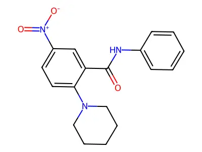 5-nitro-N-phenyl-2-piperidin-1-ylbenzamide structure