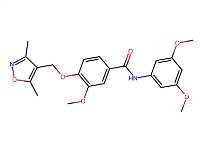 N-(3,5-dimethoxyphenyl)-4-[(3,5-dimethyl-1,2-oxazol-4-yl)methoxy]-3-methoxybenzamide structure