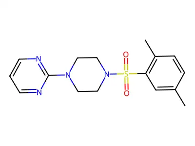 2-[4-(2,5-Dimethylphenyl)sulfonylpiperazin-1-yl]pyrimidine structure