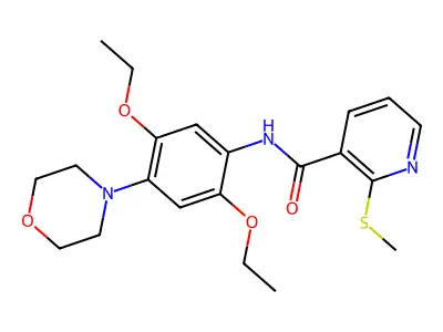 N-(2,5-Diethoxy-4-morpholinophenyl)-2-(methylthio)nicotinamide structure