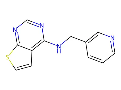 N-(pyridin-3-ylmethyl)thieno[2,3-d]pyrimidin-4-amine structure