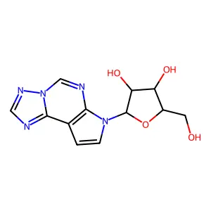 7H-Pyrrolo[3,2-e][1,2,4]triazolo[1,5-c]pyrimidine, 7-beta-D-ribofuranosyl- structure