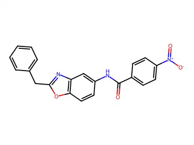 N-(2-benzyl-1,3-benzoxazol-5-yl)-4-nitrobenzamide structure