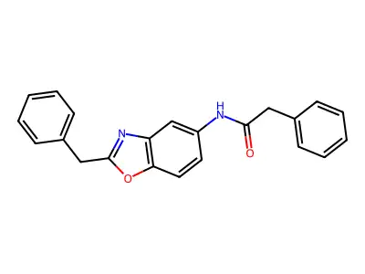 N-(2-benzyl-1,3-benzoxazol-5-yl)-2-phenylacetamide structure