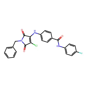 (4-{[4-chloro-2,5-dioxo-1-benzylazolin-3-yl]amino}phenyl)-N-(4-fluorophenyl)ca rboxamide structure