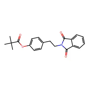 4-(2-(1,3-Dioxoisoindolin-2-yl)ethyl)phenyl pivalate structure