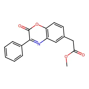 Methyl 2-oxo-3-phenyl-2H-1,4-benzoxazine-6-acetate structure