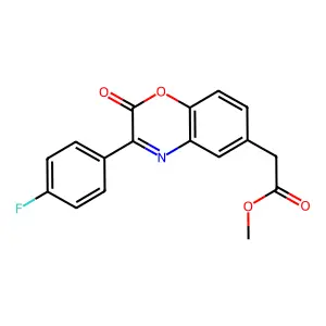 2H-1,4-Benzoxazine-6-acetic acid, 3-(4-fluorophenyl)-2-oxo-, methyl ester structure