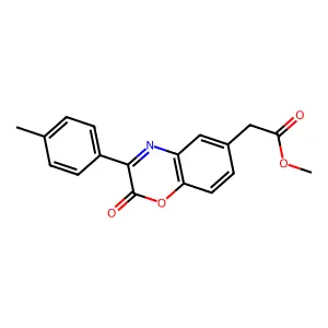 2H-1,4-Benzoxazine-6-acetic acid, 3-(4-methylphenyl)-2-oxo-, methyl ester structure