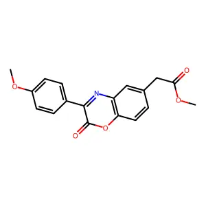 2H-1,4-Benzoxazine-6-acetic acid, 3-(4-methoxyphenyl)-2-oxo-, methyl ester structure