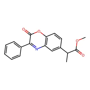 Methyl 2-(2-oxo-3-phenyl-2H-1,4-benzoxazin-6-yl)propanoate structure