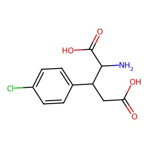 2-Amino-3-(4-chlorophenyl)pentanedioic acid structure