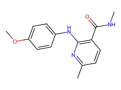 Nicotinamide, 2-(p-anisidino)-N,6-dimethyl- structure