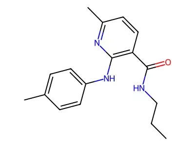 Nicotinamide, 6-methyl-N-propyl-2-(p-toluidino)- structure