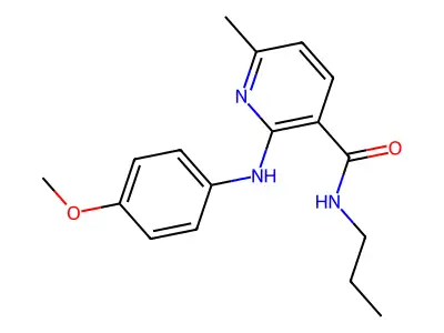 Nicotinamide, 2-(p-anisidino)-6-methyl-N-propyl- structure