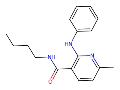 Nicotinamide, 2-anilino-N-butyl-6-methyl- structure