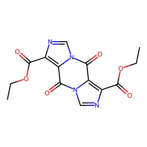 diethyl 5,10-dioxo-5H,10H-diimidazo[1,5-a:1',5'-d]pyrazine-1,6-dicarboxylate structure