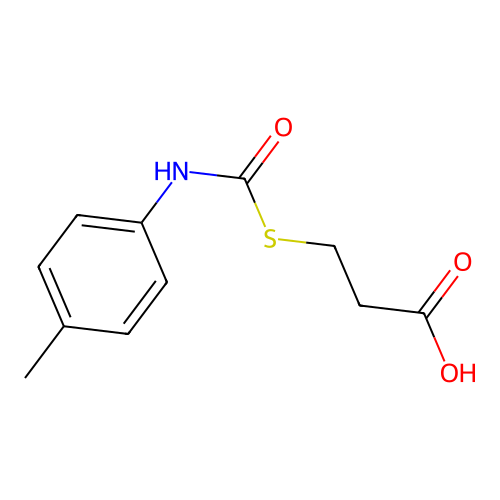 3-((4-Toluidinocarbonyl)thio)propanoic acid structure